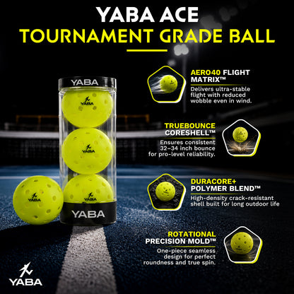 YABA Ace: Tournament Grade Ball (Pack of 3)